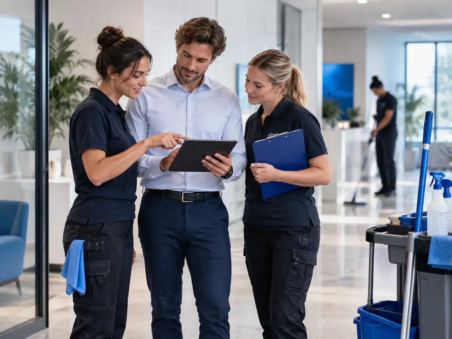Over ons van Inter Cleaning toont teamwork, kwaliteit en professionele afstemming binnen schoonmaak en facilitair onderhoud.